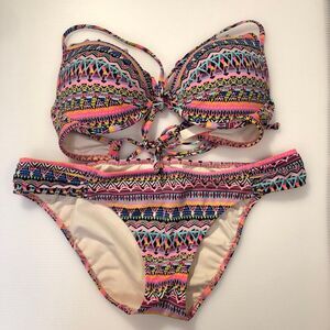 Victoria's Secret Multicolor Patterned Bikini
